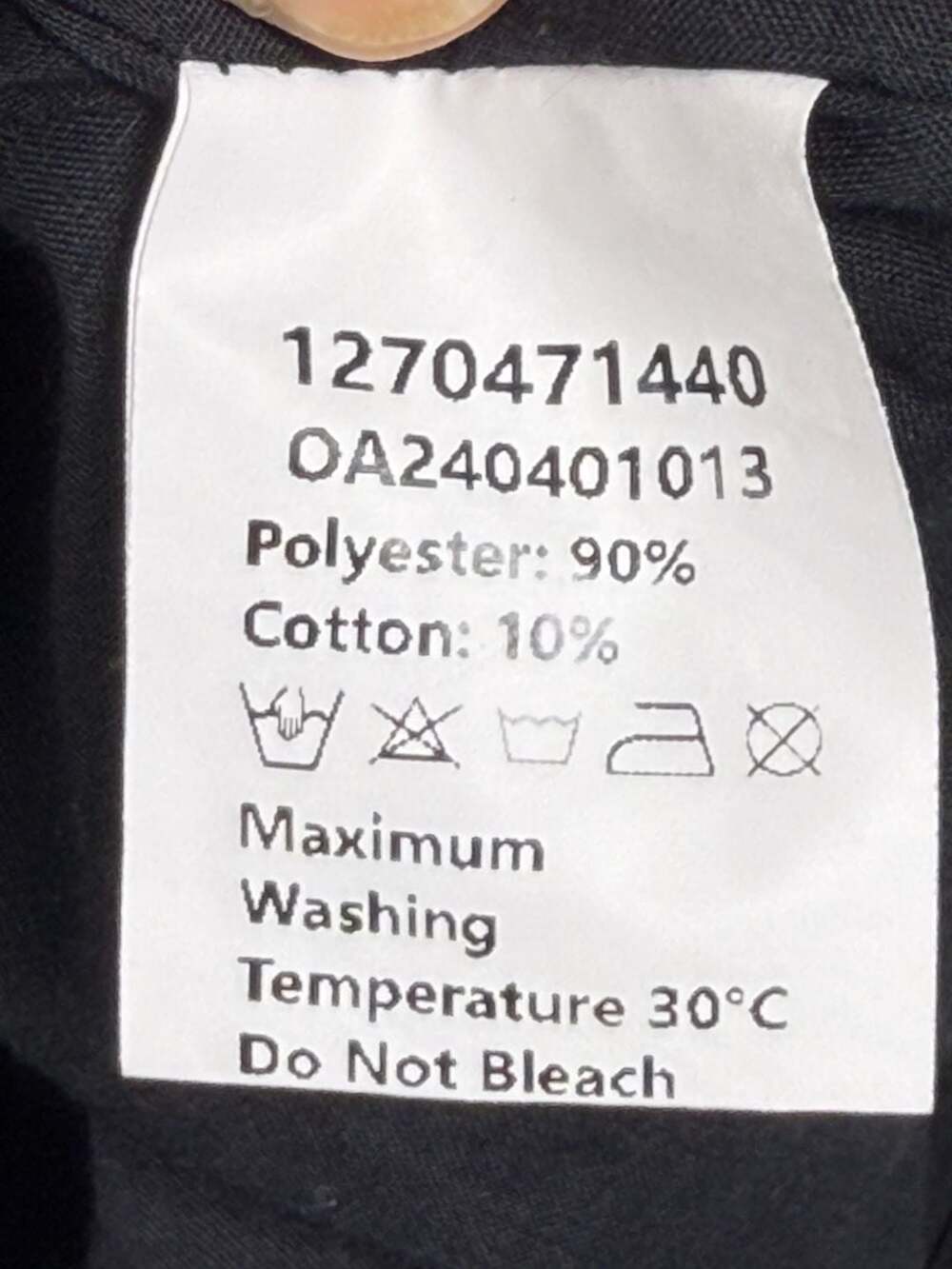 Commense Black Puff Sleeve Button-Up Ruched Mini Dress Size M - Picture 7 of 8